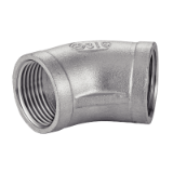 Modèle 5245 - Female / female 45° elbow (casting) - Stainless steel 316