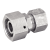 Model 5422 - Orientable double straight union with FKM O-ring - DIN 2353 - Stainless steel 316 Ti