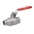 Modèle 58123 - 2 pieces ball valve - Male / female BSP - Full bore - Lockable handle - Stainless steel 316