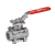 Modèle 58183 - 3 pieces ATEX ball valve with ISO mounting pad - Female / female BSP - Full bore - Lockable handle - Stainless steel 316