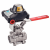 Modèle 58191D - 3 pieces ball valve with O/C position sensing - socket welding - full bore - lockable handle - stainless steel 316