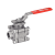 Modèle 58472 - 3 pieces ball valve with ISO mounting pad - full bore - SW or BW ends
