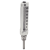 Model 7331 - Straight industrial glass thermometer - male BSPP connector - Stainless steel 316L - Brass