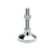 GN343.2 OS - Levelling feet, Steel zinc plated, Threaded stud, Type OS, without plastic cap