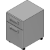 Kit Pedestal - box/ file drawers - chrome