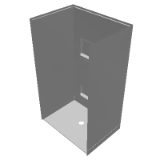 Multi-Piece Barrier Free 48 x 34 x 81-18 Shower Beveled Threshold, 12 Curb Height 4LBS4834B5B