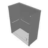 Single-Piece Code Compliant 65 x 32 x 78 34 Shower Traditional Threshold, 34 Curb Height LBS26532A75FTT