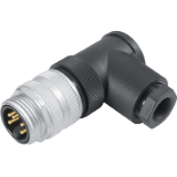 Male angled connector with die-cast threaded ring, cable aperture 8-10mm, 10-12mm