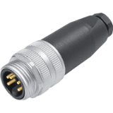 Male cable connector with die-cast threaded ring, cable aperture 6-8mm, 10-12mm