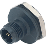 Male panel mount connector, fixing thread PG13.5, M20x1.5, solder, unshielded
