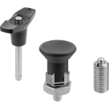 Spring plungers, locking bolts, ball locking bolts