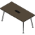 Square 4 Leg Table 1500mm x 1500mm with Cable Management