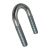 BN 263 - U-Bolts round bent without nut and washer (DIN 3570 A), steel, zinc plated blue
