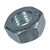 BN 139 - Hex nuts ~0,8d left hand thread (DIN 934; ~ISO 4032), cl. 8, zinc plated blue