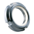 BN 1235 - Slotted round nuts for hook spanners with polyamide insert (ELASTIC-STOP® GUK), free-cutting steel, zinc plated with thick layer passivation
