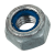 BN 20800 - Prevailing torque type hex lock nuts thin type, with polyamide insert (DIN 985), cl. 8, hot dip galvanized