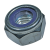 BN 33024 - Prevailing torque type hex lock nuts thin type with polyamide insert (DIN 985), A2, zinc plated blue