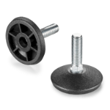 P201 - MOUNTING FOOT WITH REVOLVING THREADED STUD