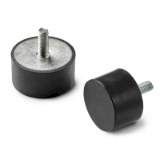 P315 - CYLINDRICAL ANTI-VIBRANTION MOUNT WITH SINGLE MALE THREADED STUD