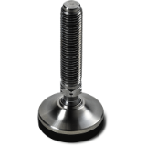 P544CIN - FULL STEEL MOUNTING FOOT WITH ARTICULATED STEM TYPE A - BALL R24 AND NON-SLIP BASE
