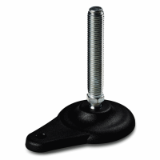 P702 - MOUNTING FOOT WITH GROUND LATERAL FIXING WITH ZINC PLATED STEEL STUD TYPE A - R15