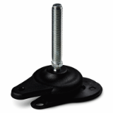 P703 - MOUNTING FOOT WITH GROUND LATERAL FIXING WITH ZINC PLATED STEEL STUD TYPE A - R15 WITH NON-SLIP BASE