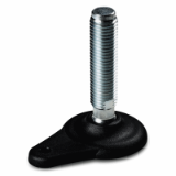 P708 - MOUNTING FOOT WITH GROUND LATERAL FIXING WITH ZINC PLATED STEEL STUD TYPE B - R24