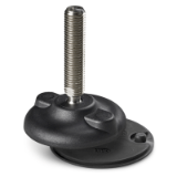 P916CIN - MOUNTING FOOT WITH GROUND FIXING WITH STAINLESS STEEL STUD TYPE B - R12,5 AND NON SLIP BASE