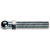 PEPFZE13-R12,4 - GALVANISED STEEL THREADED STEM TYPE A - WITH JOINT R12.4 AND HEXAGONAL BASE 13 - OBTAINED BY COLD MOULDING