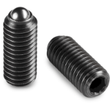 W835 - STEEL SPRING BALL PLUNGER WITH HEXAGON SOCKET END BLACK-OXIDE STEEL