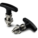W271CIN - T-HANDLES WITH STEEL INDEXING PLUNGER AND LOCK NUT