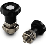 W781CIN - KNOB WITH SHORT STEEL INDEXING PLUNGER - WITH NUT