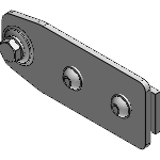 Mounting clip and fasteners galvanised steel - Accessories for safety fence system Flex II