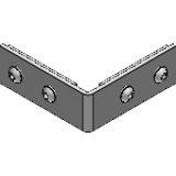 Flex angle bracket and fasteners galvanised steel - Accessories for safety fence system Flex II