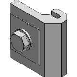 Flex II-Lasche mit unverlierbarer Sechskantschraube - Zubehör für Schutzzaunsystem Flex II