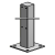 E-DP-F Line post - Post for safety fence system Flex ll Stainless Steel