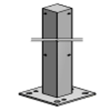 E-EPJ-F Corner post adjustable - Post for safety fence system Flex ll Stainless Steel