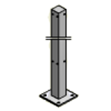 E-TPHV1-F T-joint post with height adjustment 1 - Post for safety fence system Flex ll Stainless Steel
