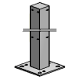 E-TPJ-F T-joint post adjustable - Post for safety fence system Flex ll Stainless Steel