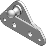 004262 - Flat Bracket with 10mm Dia Ball Pin can be used with B8 P8 P9 End Fittings