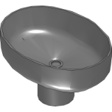 Tribute Art. Above Counter Basin - Oval 510mm