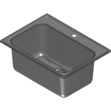 Contemporary 45 litre Laundry Tub, includes by pass kit