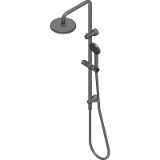 Round Rail Shower with Overhead