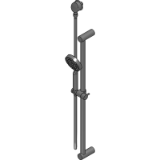 Titan Stainless Steel Rail Shower (Round Hand Piece)