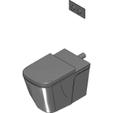 Cube Wall Faced Invisi Series II® Toilet Suite