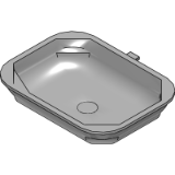 Undercounter rectangular washbasin