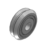 Track rollers with “W” groove profile outer ring