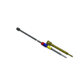 ASP-B-4-20-XX 1-4 INCH ARMORED SPRING PROBE B TYPE CONNECTOR LONG TIP