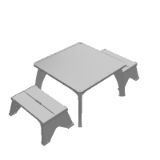Square Outlast Play Table Sets