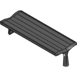Backless bench metal versionVesta